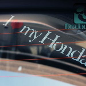 I Love my Honda Static Cling Decal