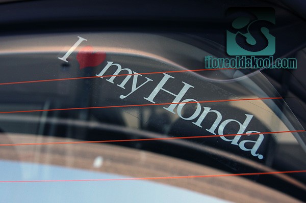 I Love my Honda Static Cling Decal